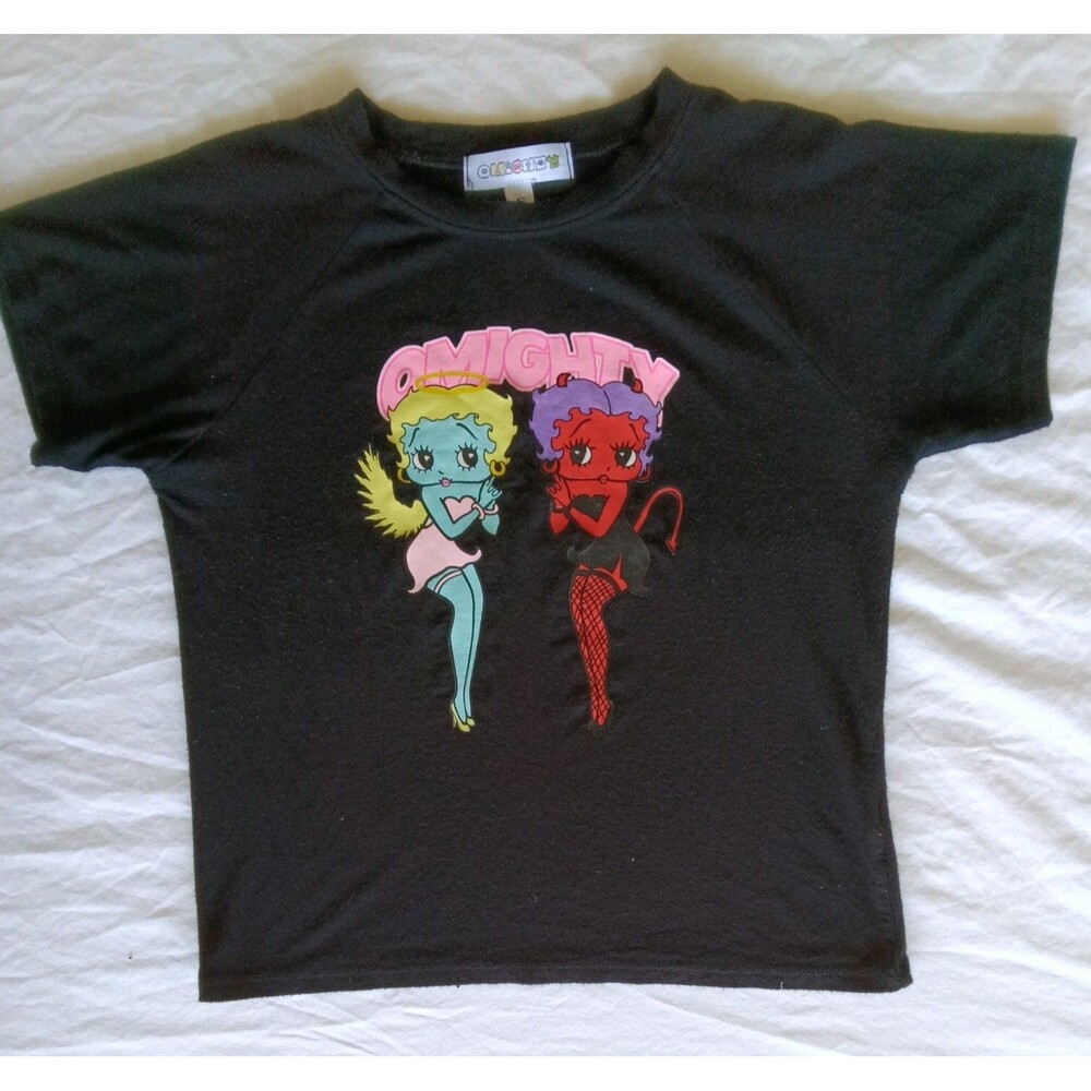 OMighty Women Top Betty Boop Hottie Sz Small 90s Y2K